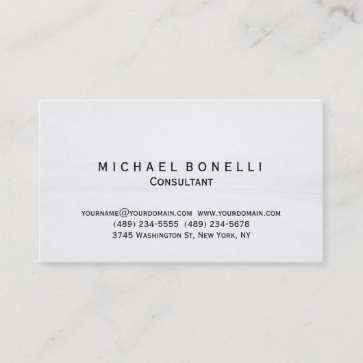 Grijs Patroon Minimale consultant Visitekaartje (Voorkant)