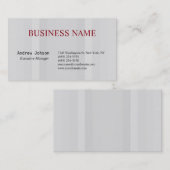Grijs patroon Modern elegant klassiek eenvoudig Visitekaartje (Voorkant / Achterkant)