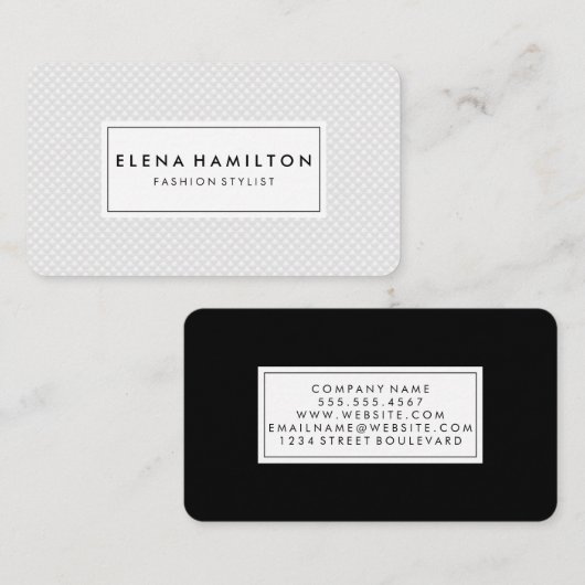 grijs patroon visitekaartje (Voorkant / Achterkant)