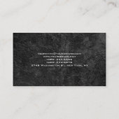 Grijs Patroonhandschrift Script Haar Stylist Visitekaartje (Achterkant)