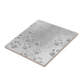 Grijs Paw Patroon Tegeltje (Zijkant)