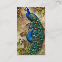 Grijs Peacock Art Waterverf Schilderen Contactkaartje
