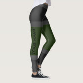 Grijs personaliseer Leggings donkergroene aangepas (Rechts)