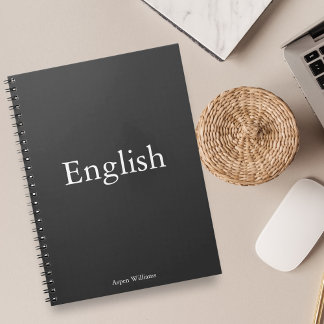 Grijs Persoonlijk Engels Onderwijs Notitieboek