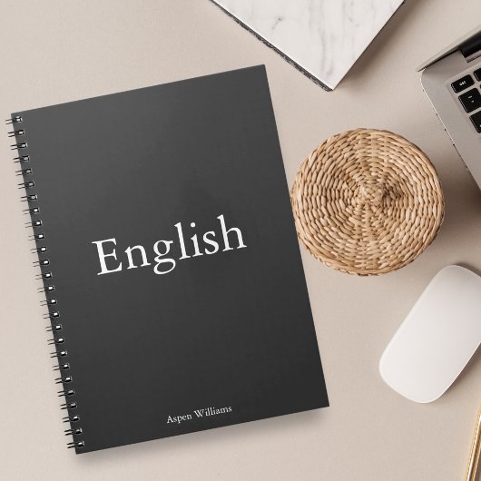 Grijs Persoonlijk Engels Onderwijs Notitieboek