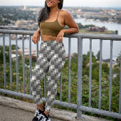 Grijs pixelpatroon leggings