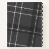 Grijs plaid gepersonaliseerd familierecept notitieboek (Achterkant)