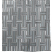 Grijs Plaid Weave Douchegordijn (Voorkant)