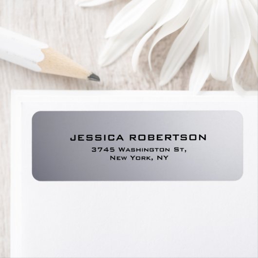Grijs Plain Elegant Modern Trendy Etiket (Insitu)