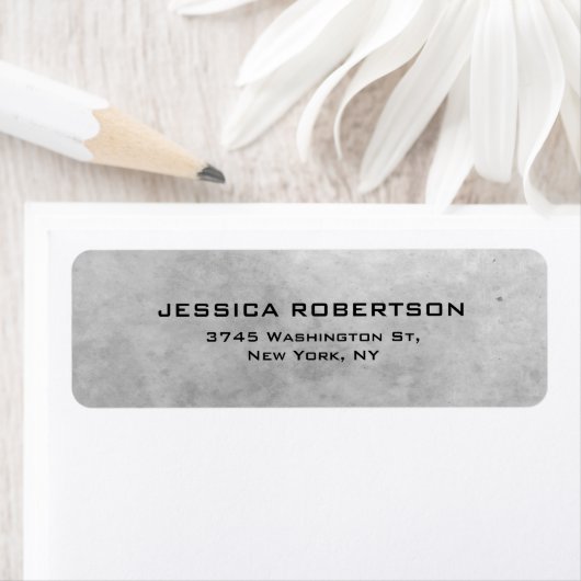 Grijs Plain Elegant Modern Trendy Etiket (Insitu)