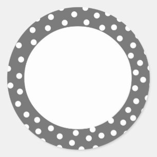 Grijs Polka dot label