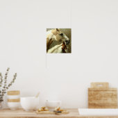 Grijs Poster van het paard Eventing (Keuken)