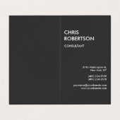 Grijs Professioneel Bedrijf Werk Minimalist Visitekaartje (Buitenkant ongevouwen)