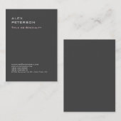 Grijs Professioneel Minimalistisch Modern Duidelij Visitekaartje (Voorkant / Achterkant)