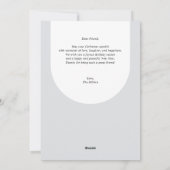 Grijs proost op het nieuwe jaar foto groet feestdagenkaart (Achterkant)