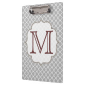 Grijs Quarterfoil Latti Monogram Initiaal Clip Boa Klembord (Links)
