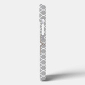 Grijs Quarterfoil Latti Monogram Initiaal IPAD Cas Case-Mate iPhone Case (Achterkant / Links)