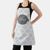 Grijs Quatrefoil Aangepast Schort (Insitu)