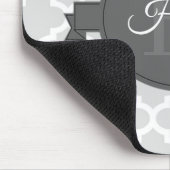 Grijs Quatrefoil Aangepaste Muismat (Hoek)