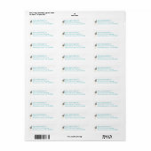 Grijs raket retouradres etiket (Full Sheet)