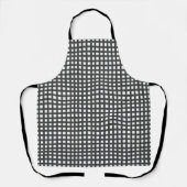 Grijs raster met vierkante mazen schort (Voorkant)