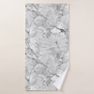 Grijs Regal Stone Vein Marmeren Textuur Badhanddoe Badhanddoek