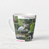Grijs Reiger Design Latte Mok (Linkerhoek)