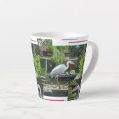 Grijs Reiger Design Latte Mok (Rechterhoek)