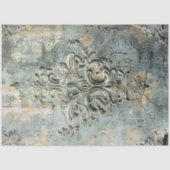 Grijs reliëf Demask textuur effect Moodig Tissuepapier (Voorkant)