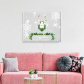 Grijs rendiercanvas afdrukken (Insitu (Woonkamer))