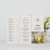 Grijs restaurant foto logo afhaalmenu ontwerp (Staand voorkant)