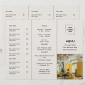Grijs restaurant foto logo afhaalmenu ontwerp (Voorkant / Achterkant)
