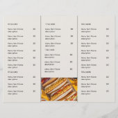 Grijs restaurant foto logo afhaalmenu ontwerp (Achterkant)