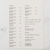 Grijs restaurantlogo afhaalmenu flyerontwerp flyer (Achterkant)