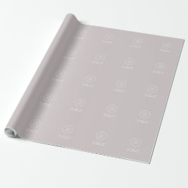 Grijs retail inpakpapier met logo