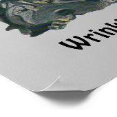 Grijs "Rockin" Mijn rimpels Zwarte Sharpei-Poster Poster (Hoek)