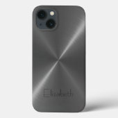 Grijs roestvrij staal Case-Mate iPhone case (Achterkant)