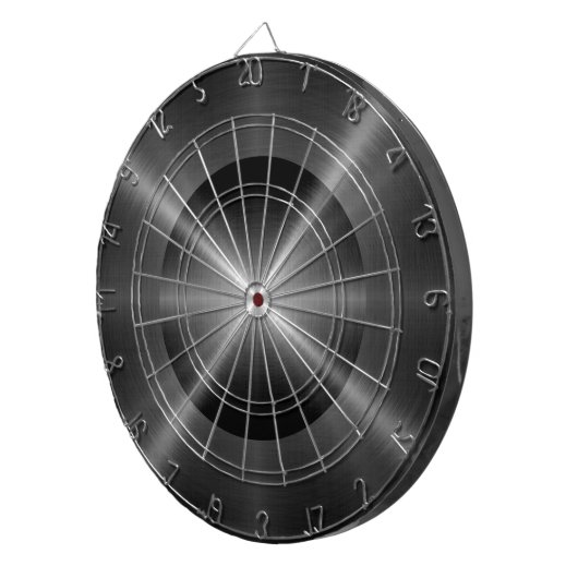 Grijs roestvrij staal dartbord (Voorkant Rechts)