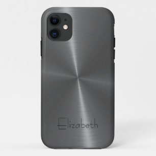Grijs roestvrij staal metaal Case-Mate iPhone case