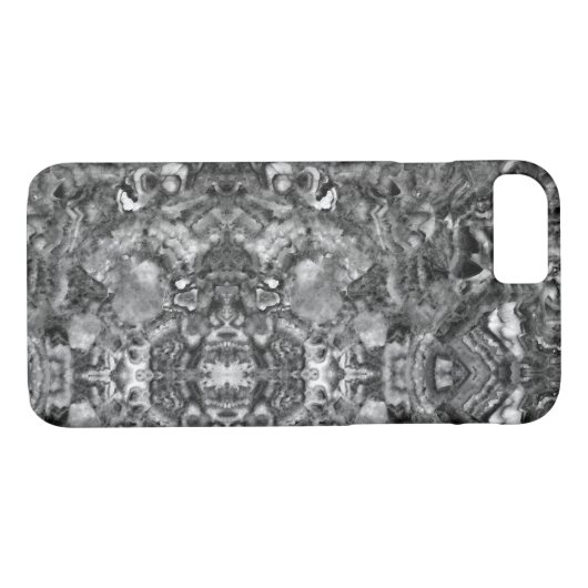 grijs rokerkwarts, zwart wit grijs patroon Case-Mate iPhone case (Achterkant (Horizontaal))
