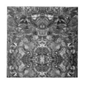 grijs rokerkwarts, zwart wit grijs patroon tegeltje (Voorkant)