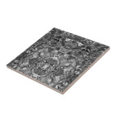 grijs rokerkwarts, zwart wit grijs patroon tegeltje (Zijkant)