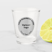 Grijs Rond Zakelijk Merk op Schot Glas (Voorkant)