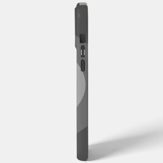 Grijs Ronde Apple iPhone 15 Pro Max Hoesje (Achterkant / Links)