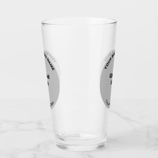 Grijs Ronde Vorm Bedrijfs Merk op Glaskop Glas (Links)