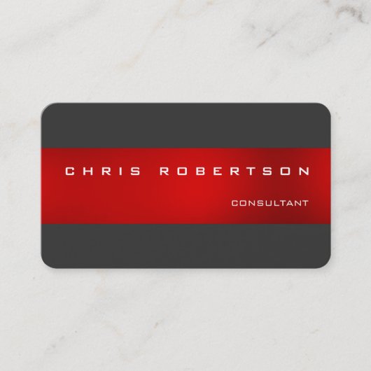 Grijs rood aantrekkelijk Visitekaartje (Voorkant)