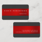 Grijs rood aantrekkelijk Visitekaartje (Voorkant / Achterkant)