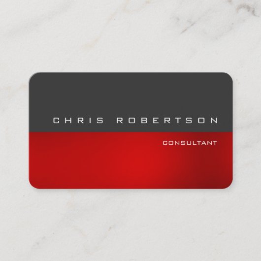 Grijs rood aantrekkelijk Visitekaartje (Voorkant)