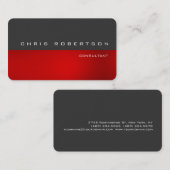 Grijs rood aantrekkelijk Visitekaartje (Voorkant / Achterkant)