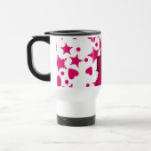 grijs rood en wit gepatterd monogram reisbeker (Links)